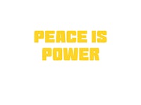 peace is power on a white background